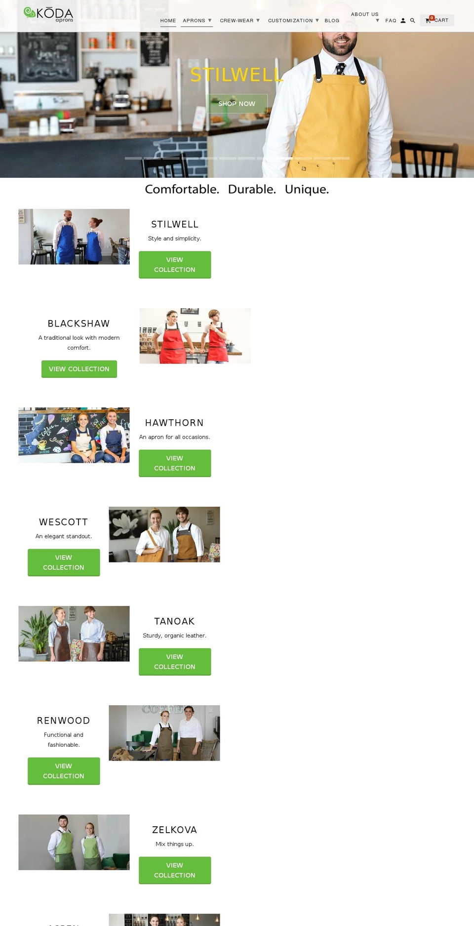 kodausa.net shopify website screenshot