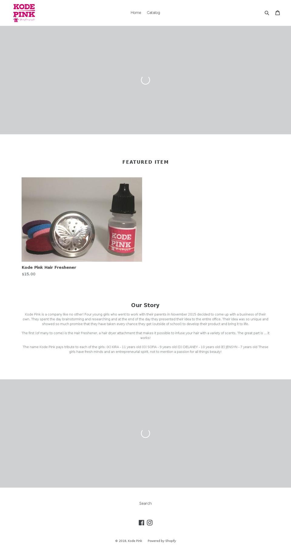 kodepink.com — Shopify storefront screenshot