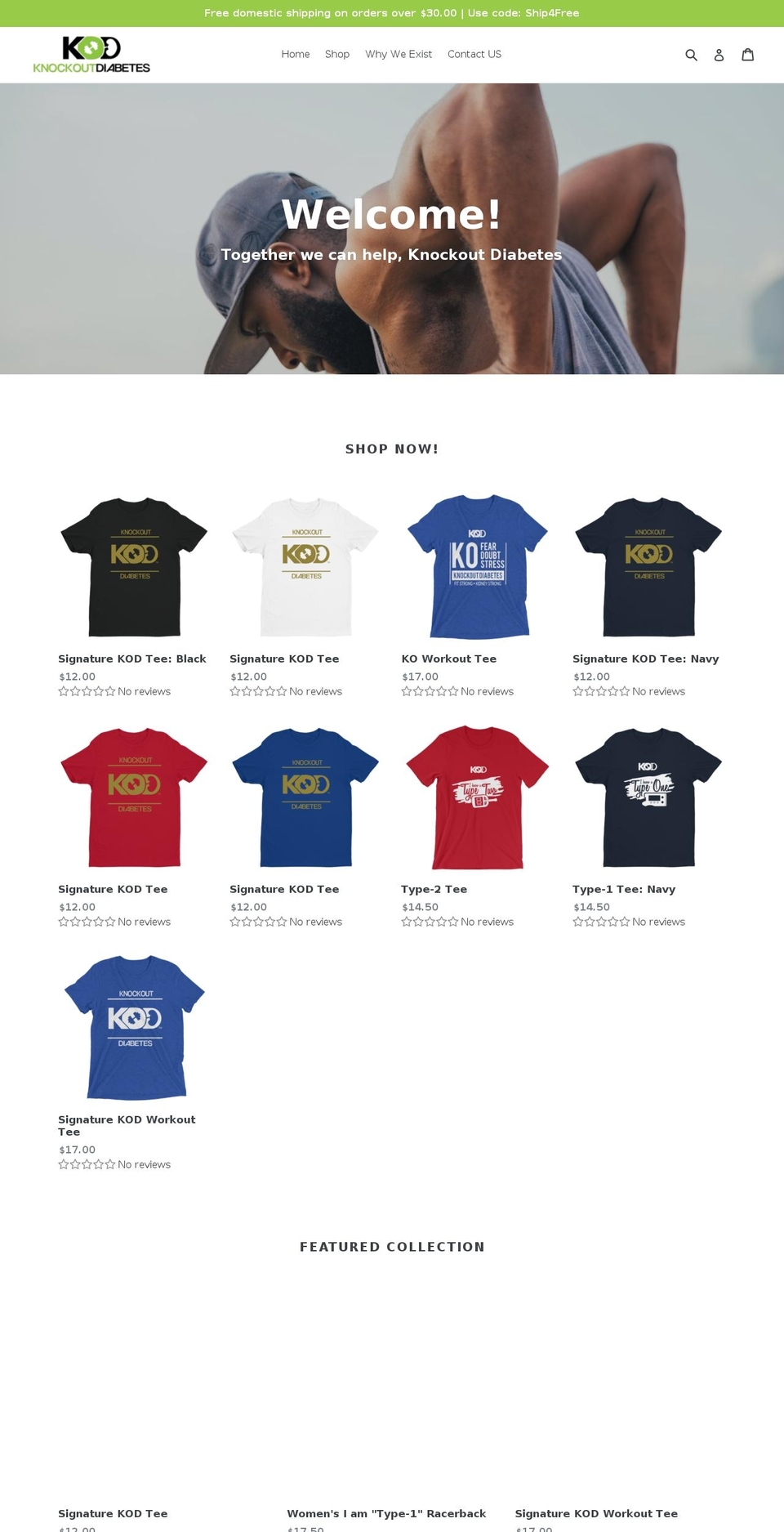 Knockout Diabetes Shopify theme site example kodgear.com