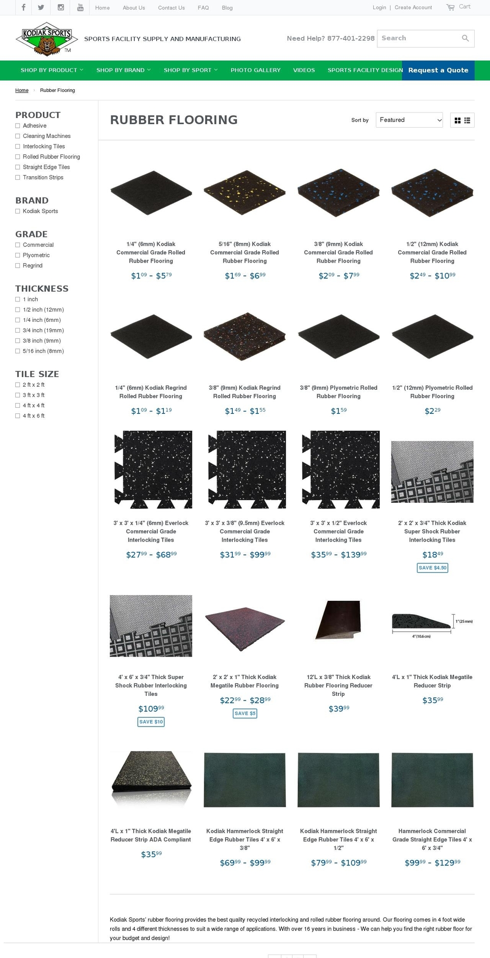 kodiakflooring.com — Shopify storefront screenshot