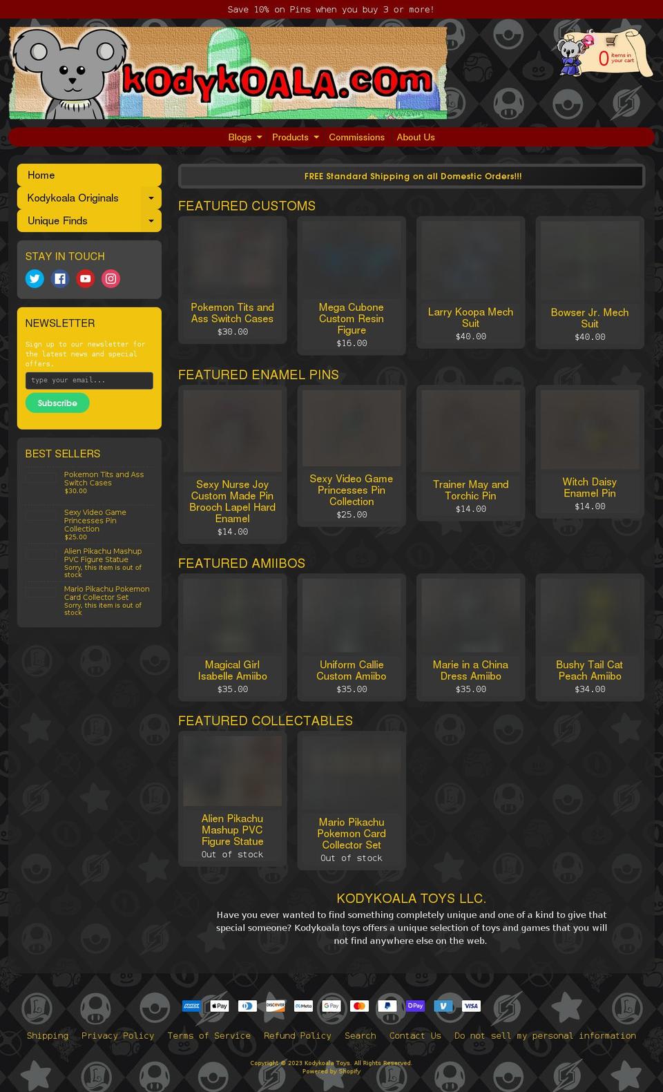 kodykoala.com shopify website screenshot
