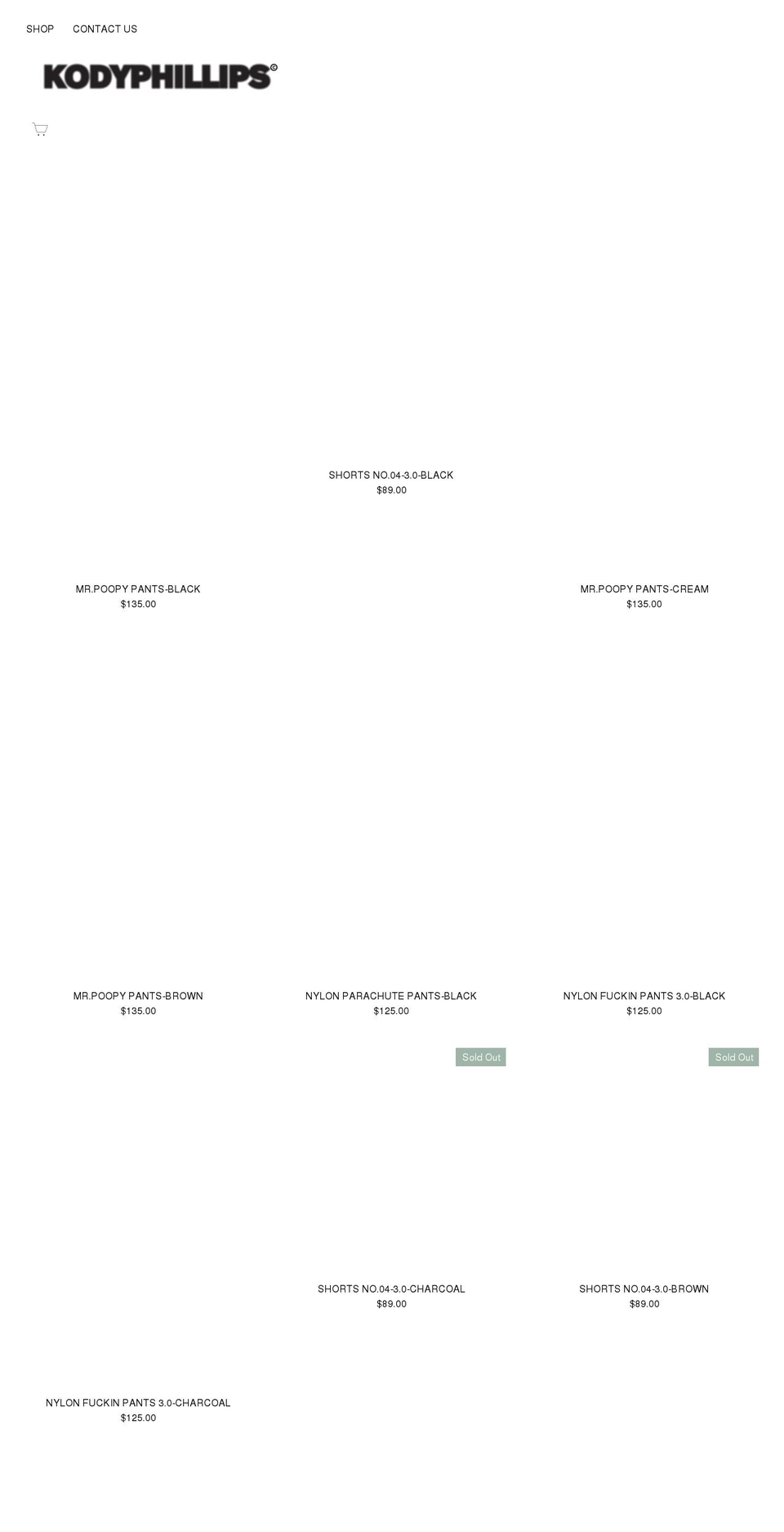 kodyphillips.com shopify website screenshot