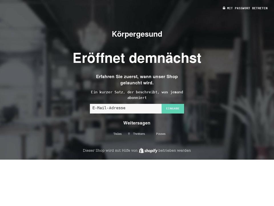 koerpergesund.shop shopify website screenshot