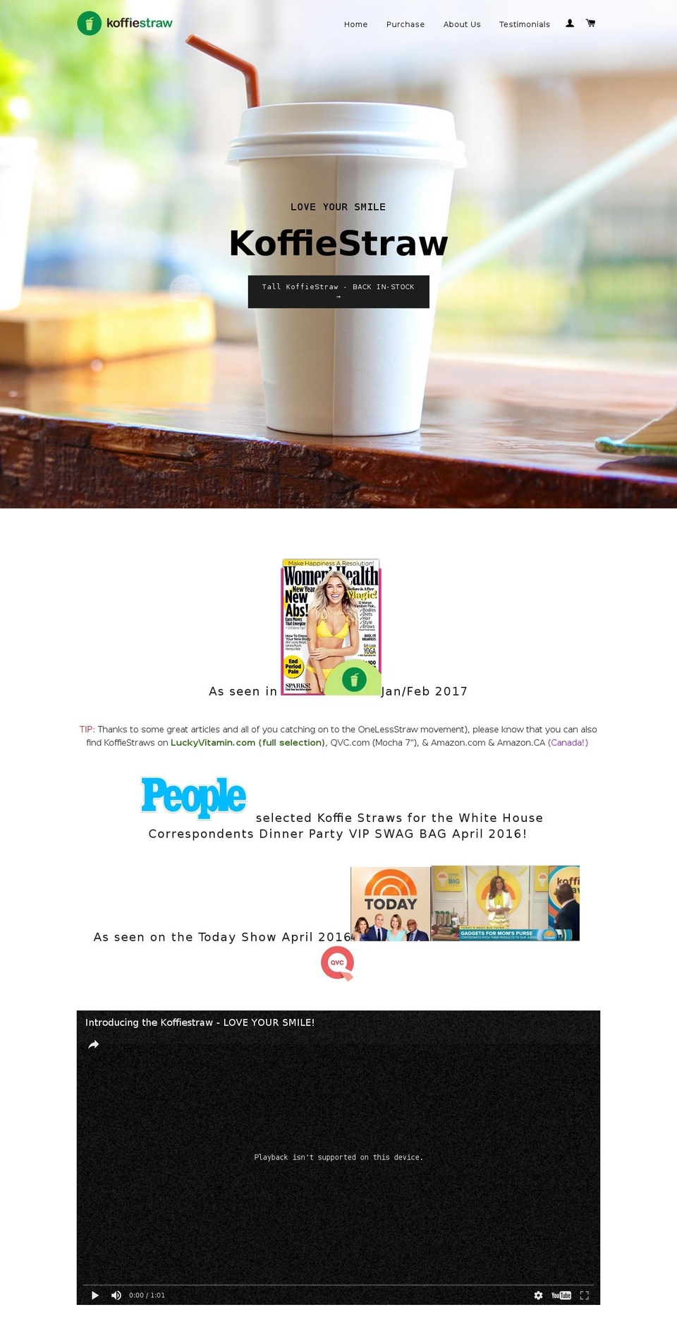 Refresh Shopify theme site example koffiestraw.com