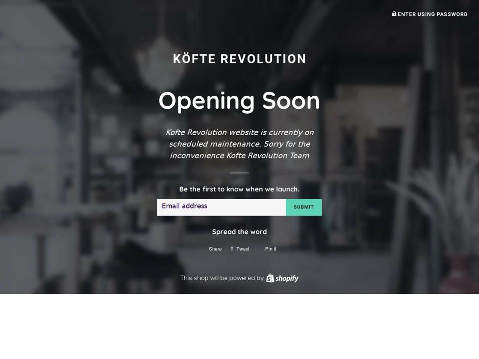 kofterevolution.com — Shopify storefront screenshot