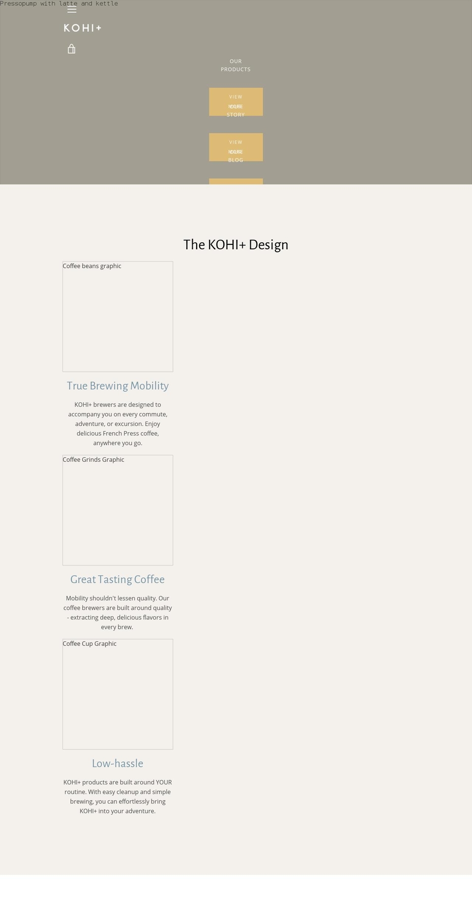 kohipress.com — Shopify storefront screenshot