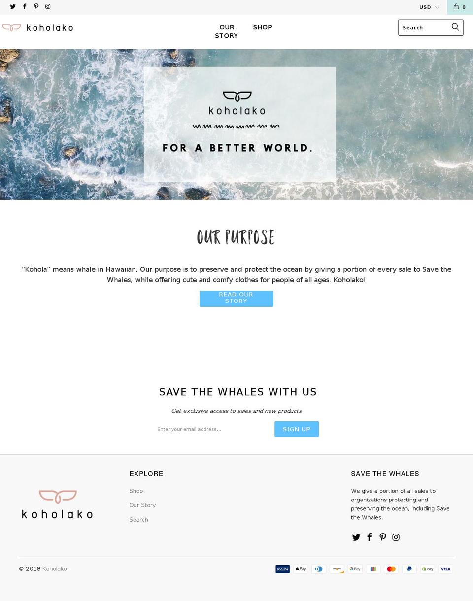 koholako.com shopify website screenshot