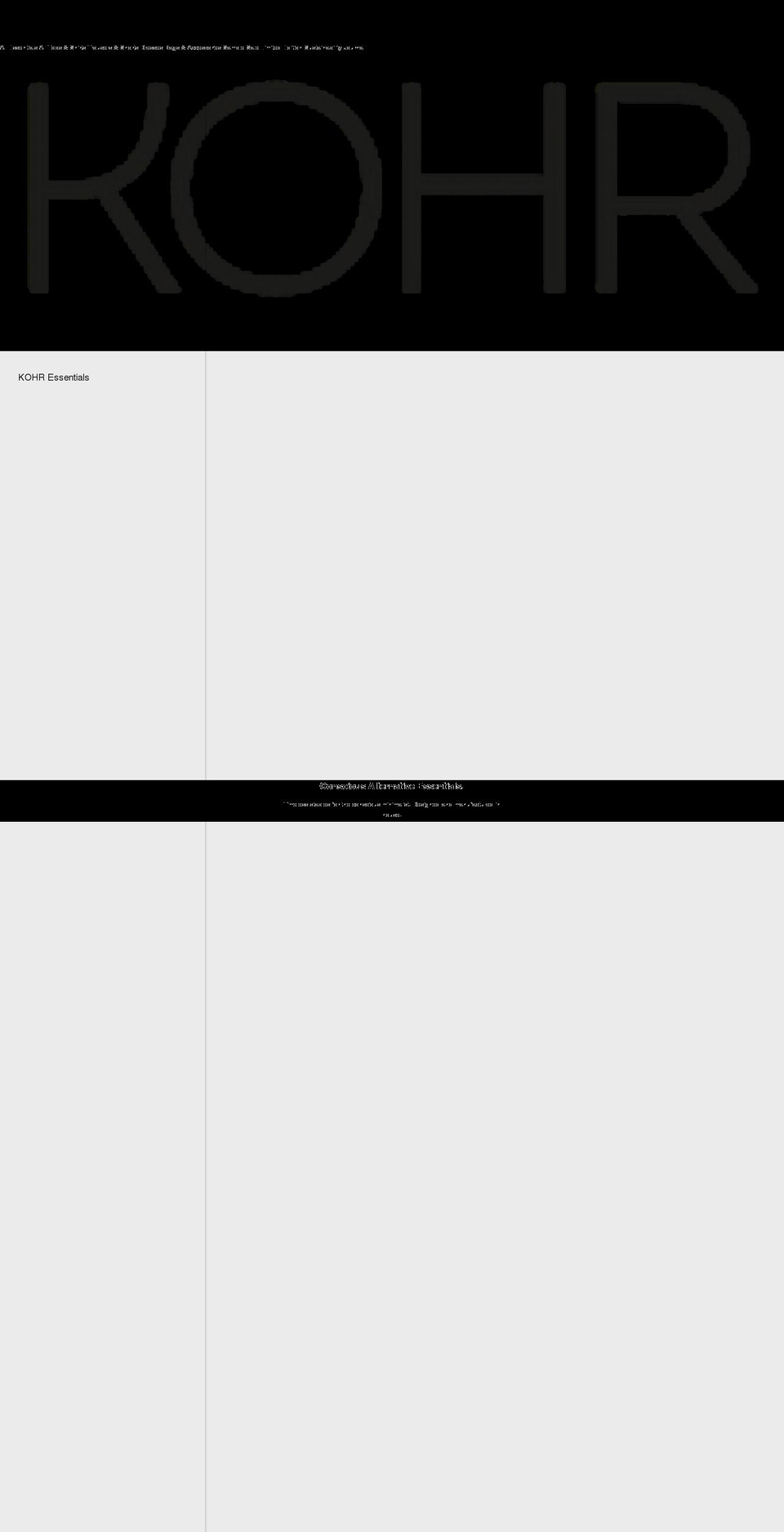 kohrfashion.com shopify website screenshot