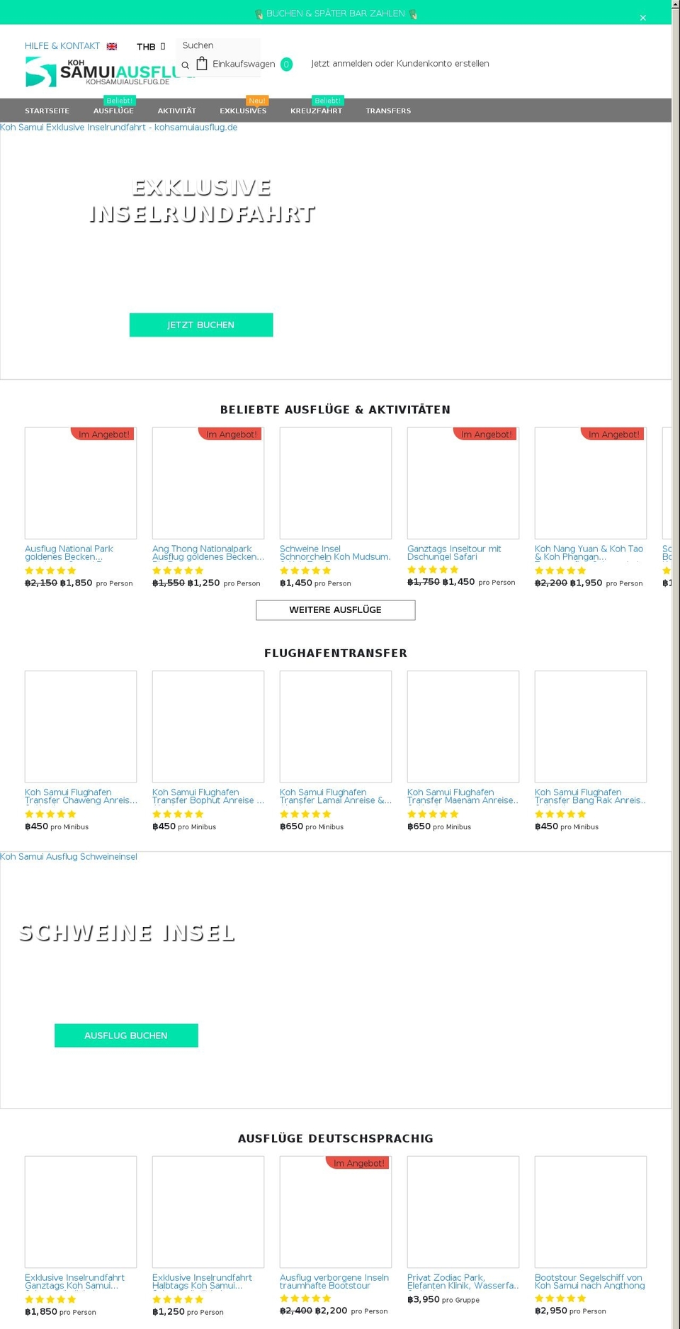 kohsamuiausflug.de shopify website screenshot