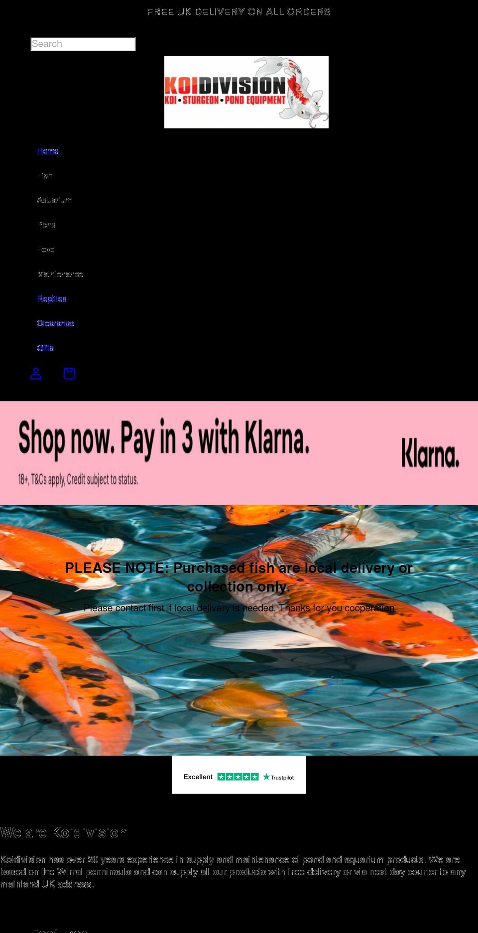 koidivision.co.uk shopify website screenshot