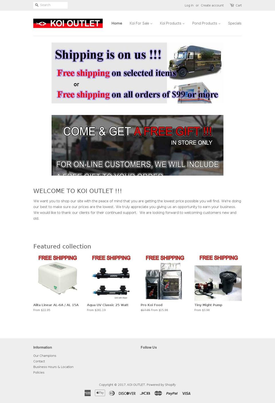 koioutlet.com shopify website screenshot