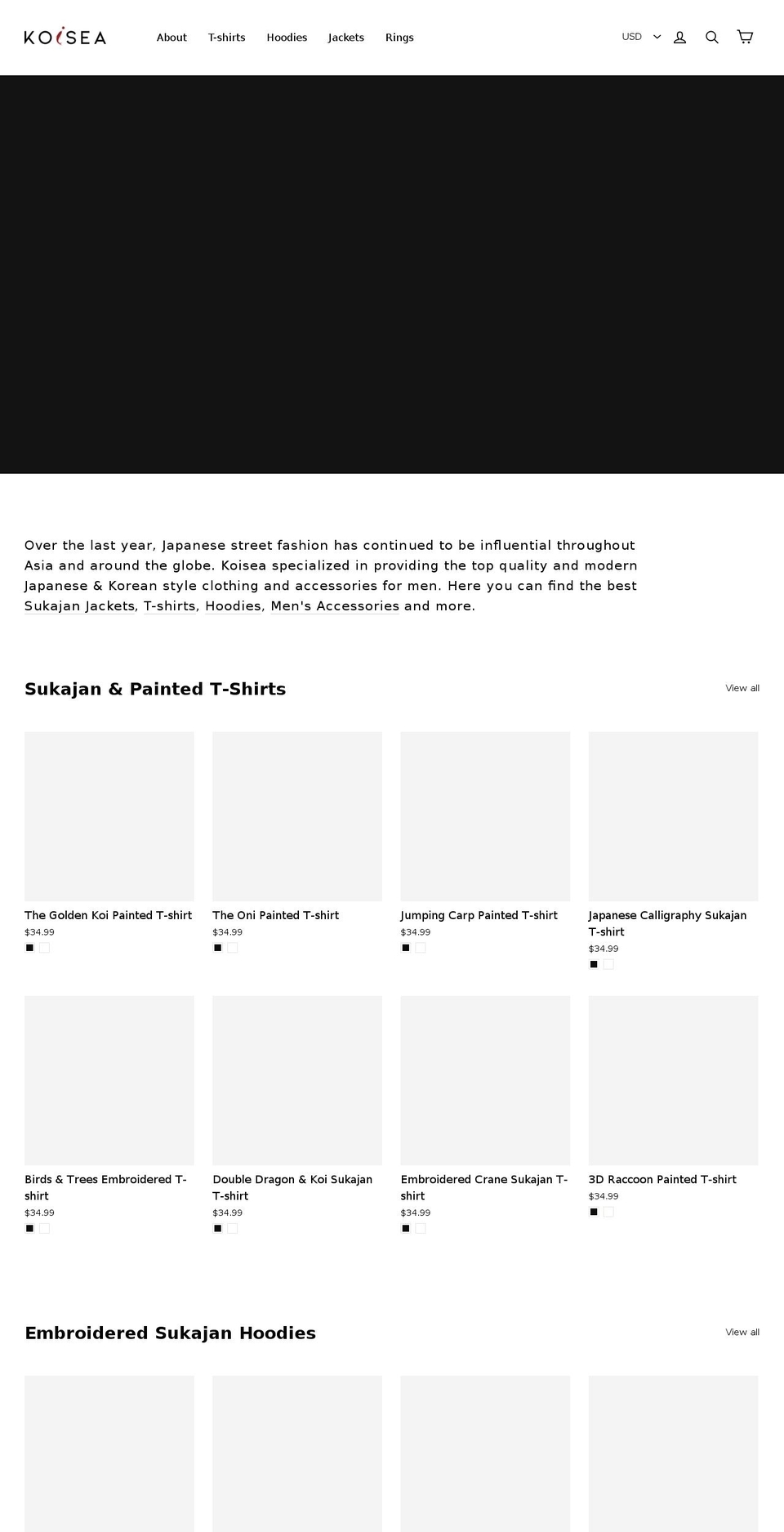 koisea.com shopify website screenshot