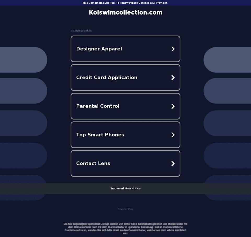 koiswimcollection.com shopify website screenshot