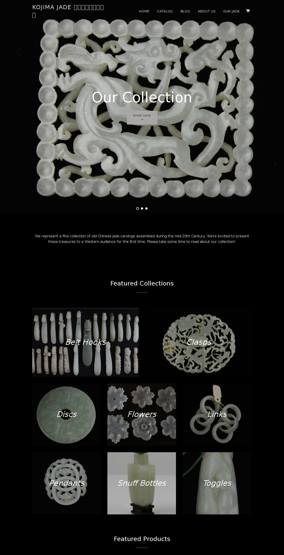 kojimachinesejade.com — Shopify storefront screenshot