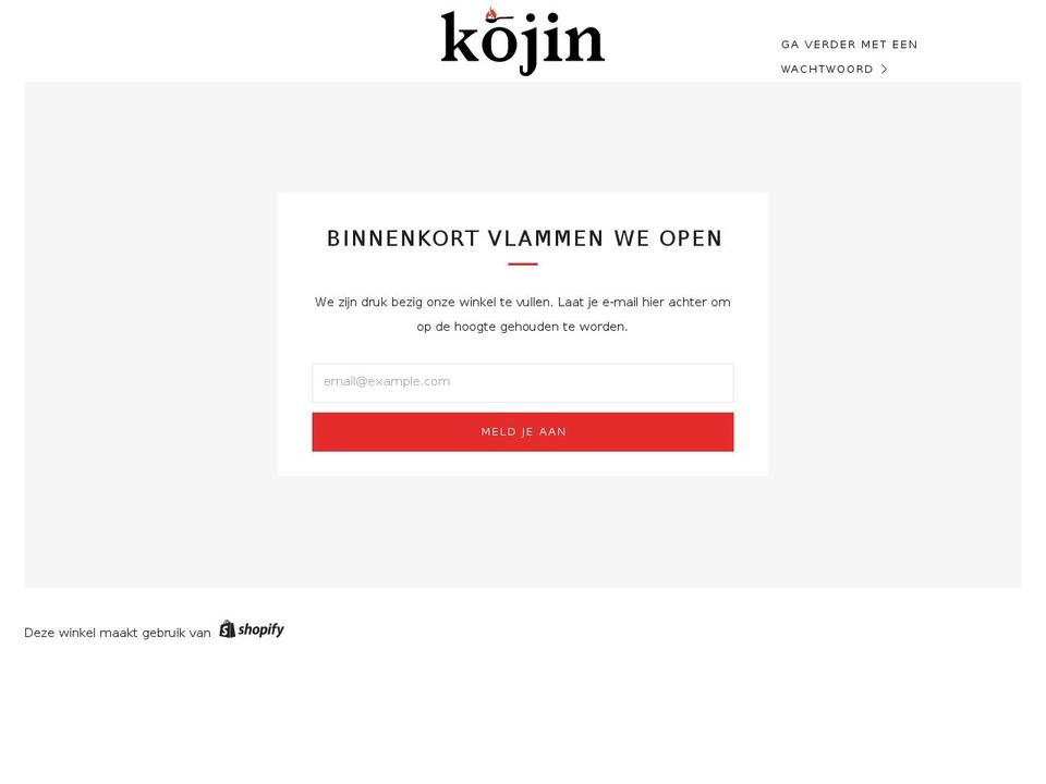 kojin.nl shopify website screenshot