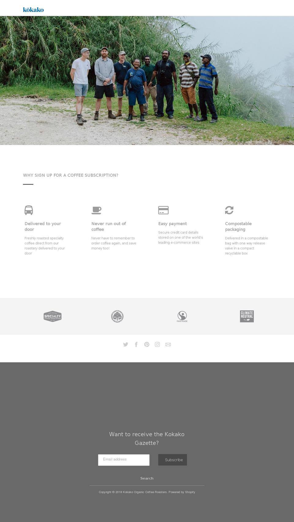 kokako.com — Shopify storefront screenshot