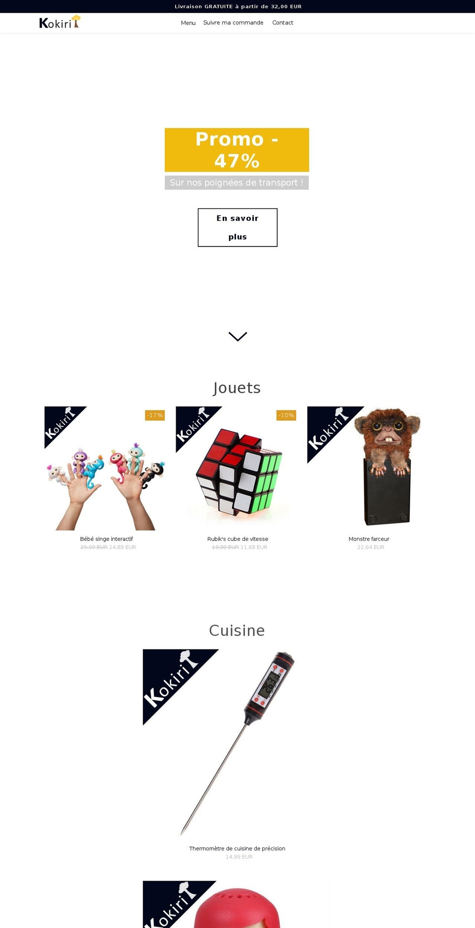 fastlane-1-21-active Shopify theme site example kokiri.fr