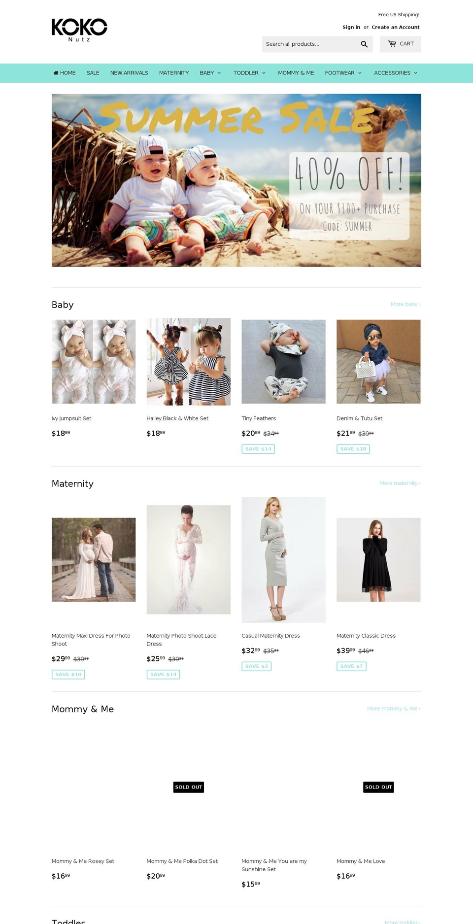 koko-nutz.com — Shopify storefront screenshot