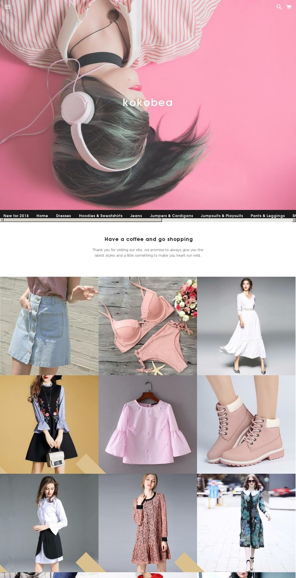 kokobea.com shopify website screenshot