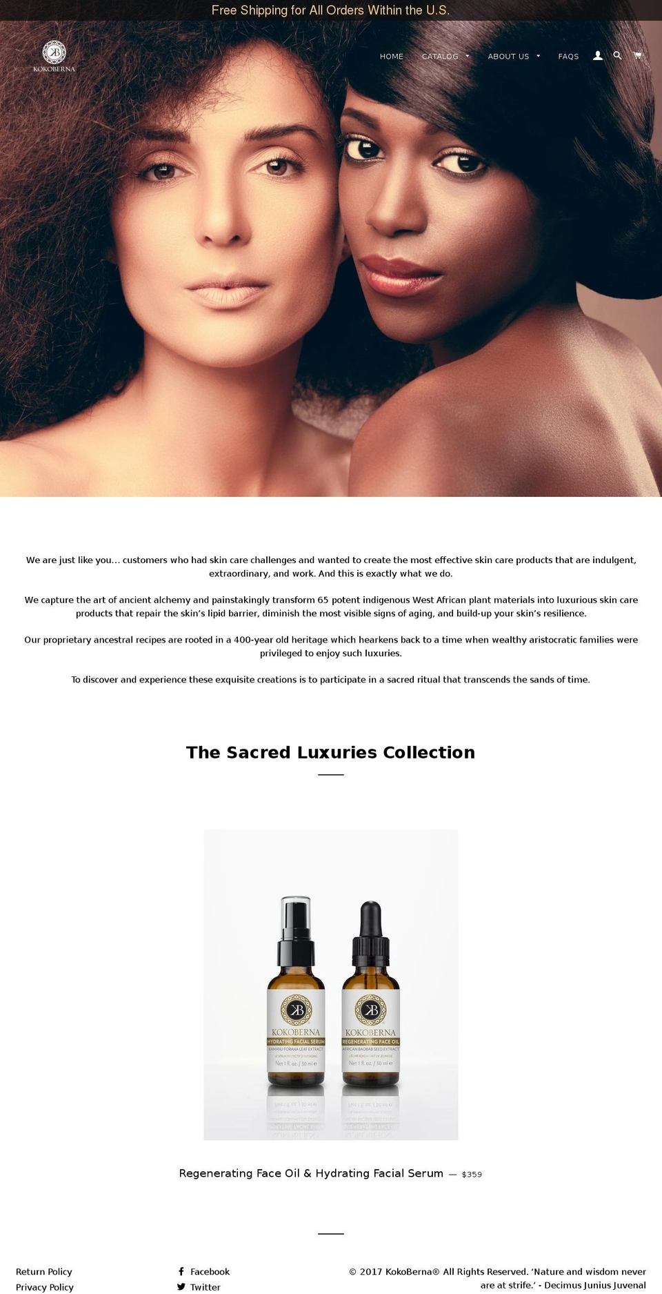 kokoberna.com shopify website screenshot