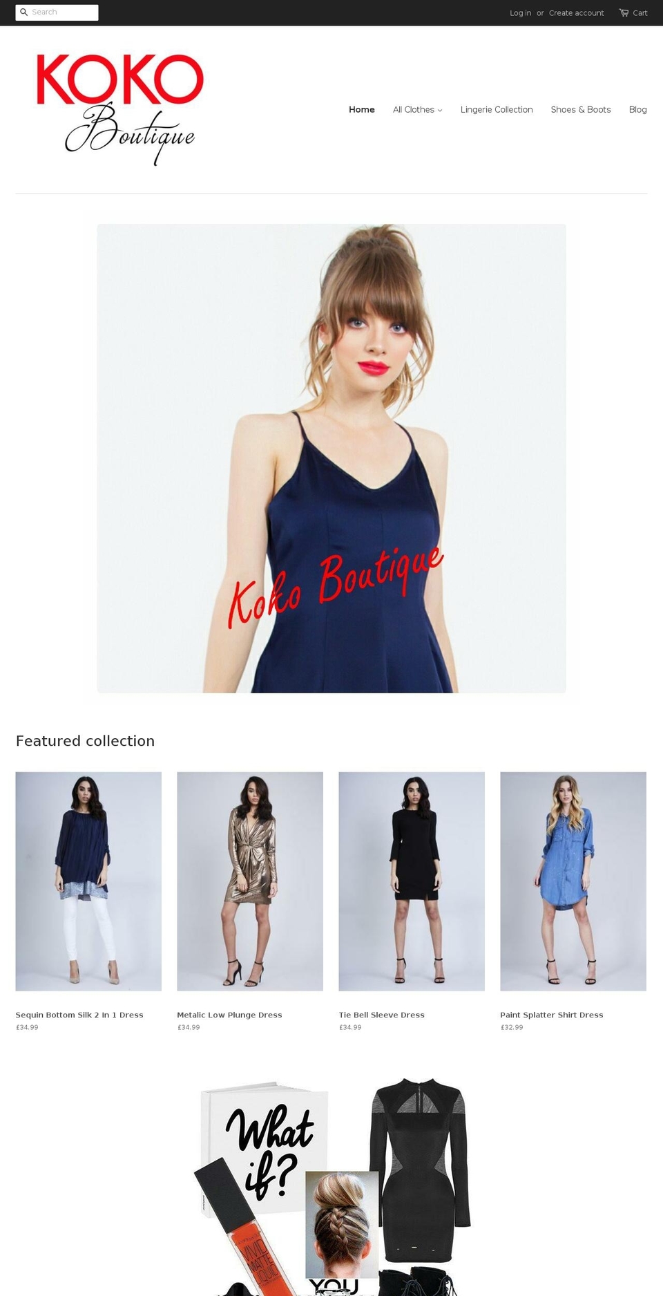 kokoboutique.net shopify website screenshot