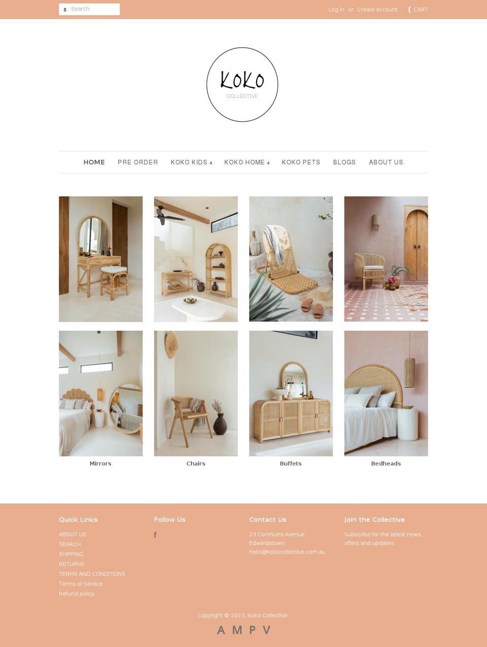 kokocollective.com.au shopify website screenshot
