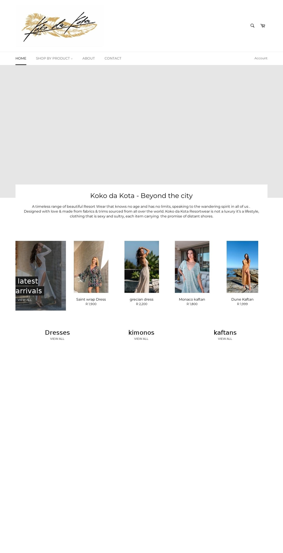 kokodakota.com — Shopify storefront screenshot