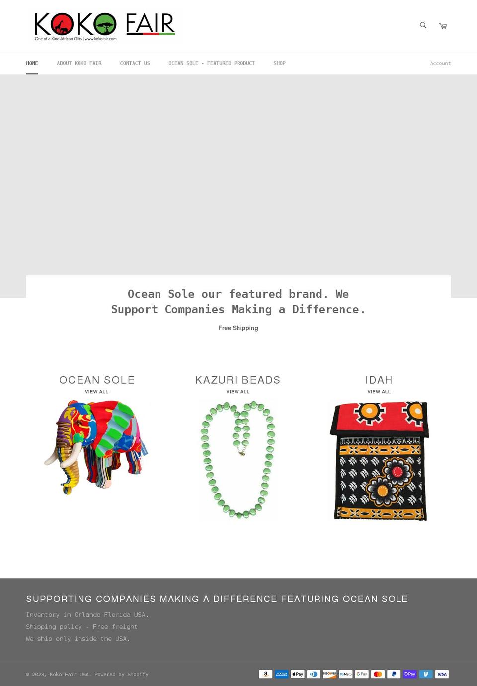 kokofair.com shopify website screenshot