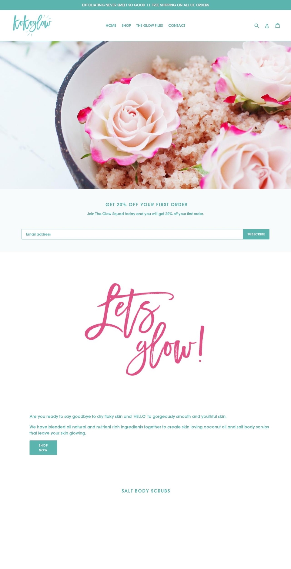 kokoglowbody.com — Shopify storefront screenshot