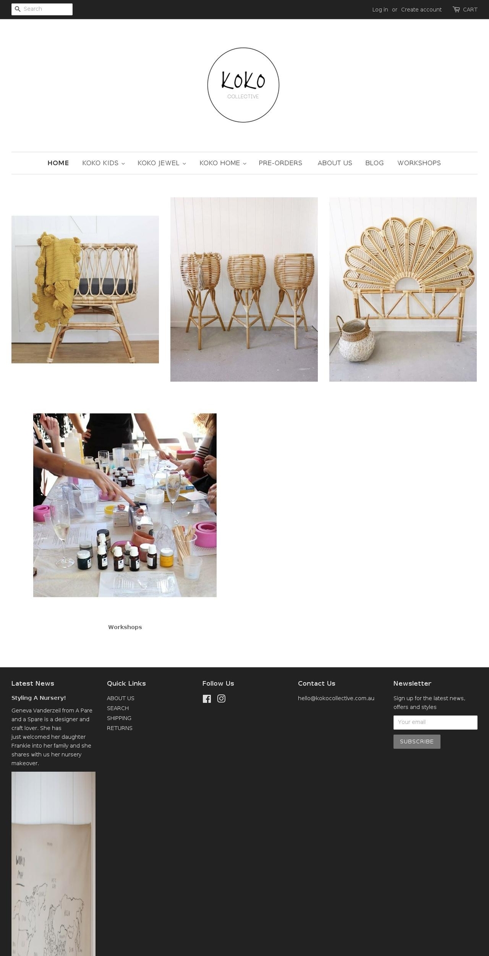 kokojewel.com shopify website screenshot