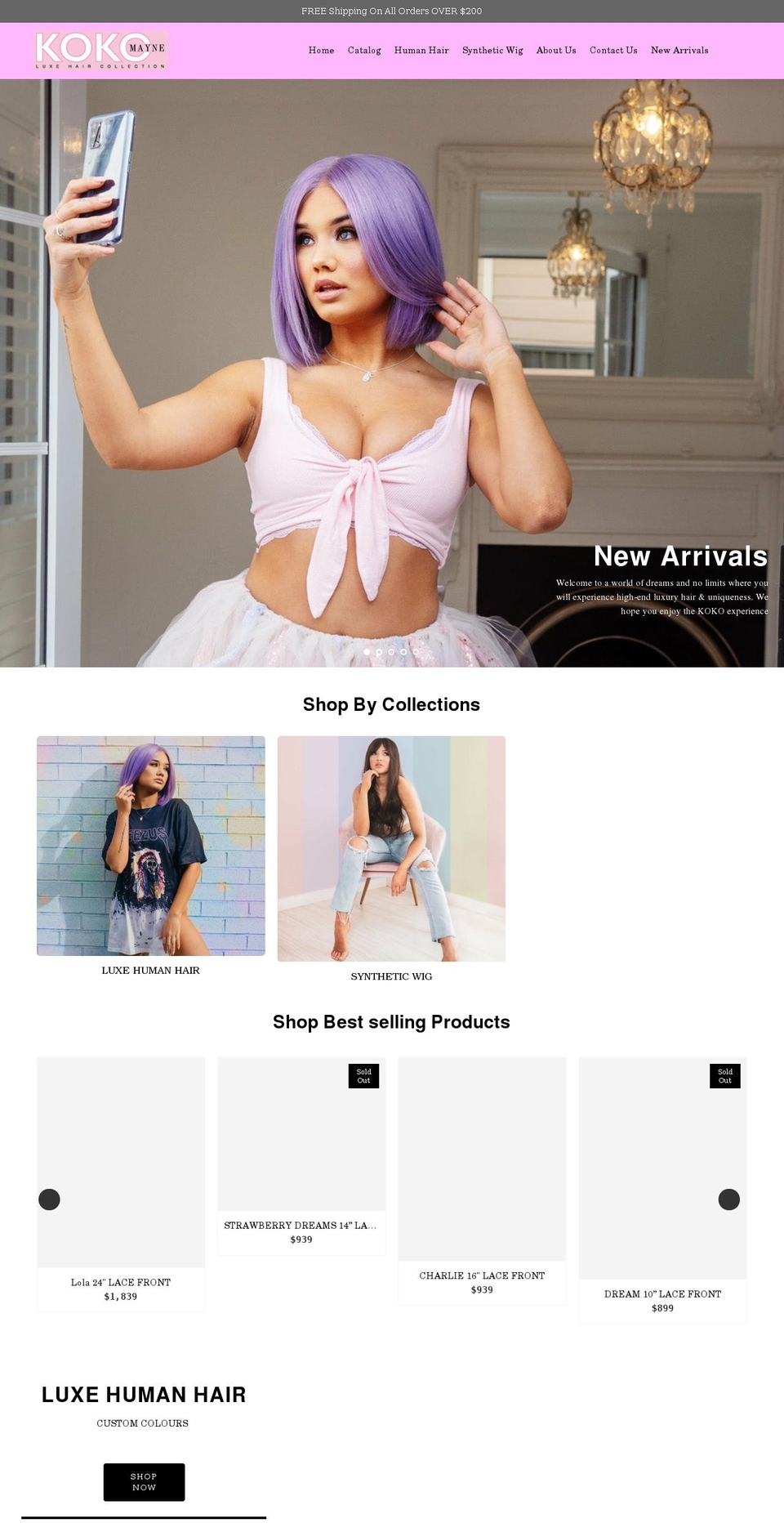 kokomayne.com shopify website screenshot