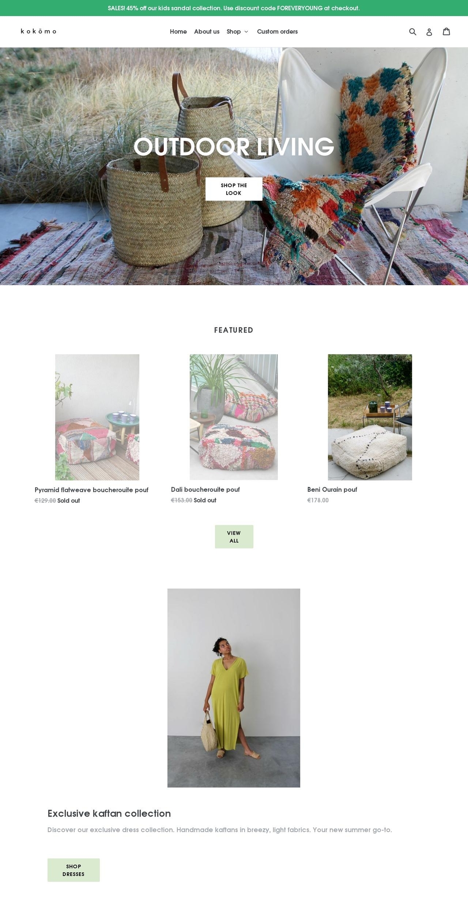 kokomoatelier.com — Shopify storefront screenshot
