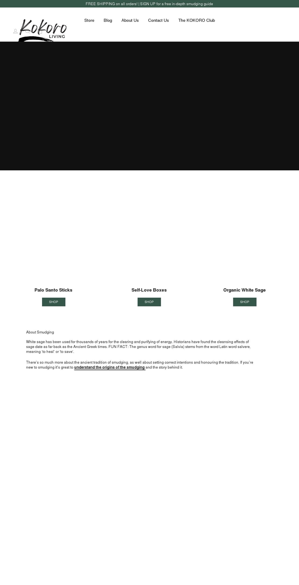 kokoroliving.com shopify website screenshot