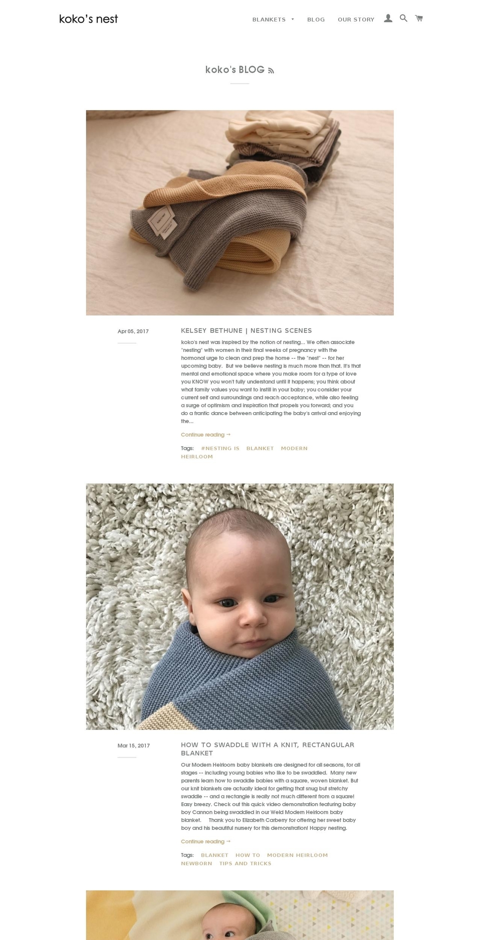 kokosblog.com — Shopify storefront screenshot