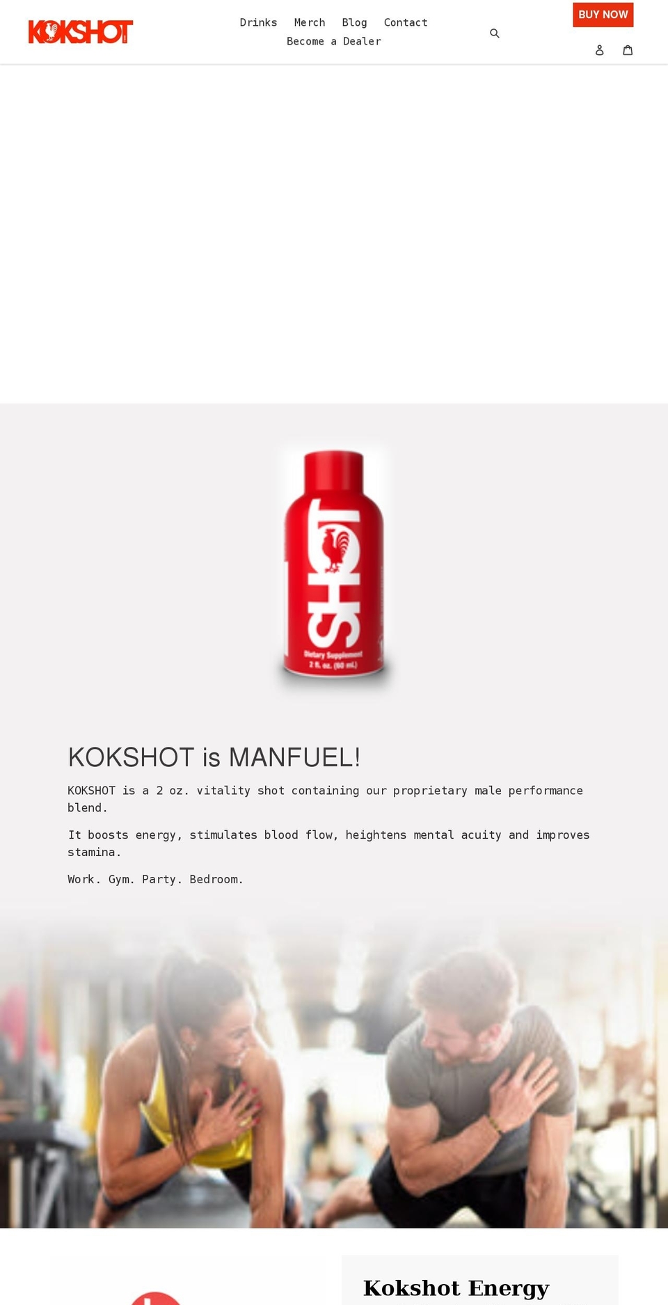 kokshot.com shopify website screenshot