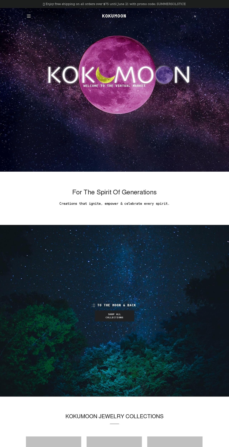 kokumoon.com shopify website screenshot