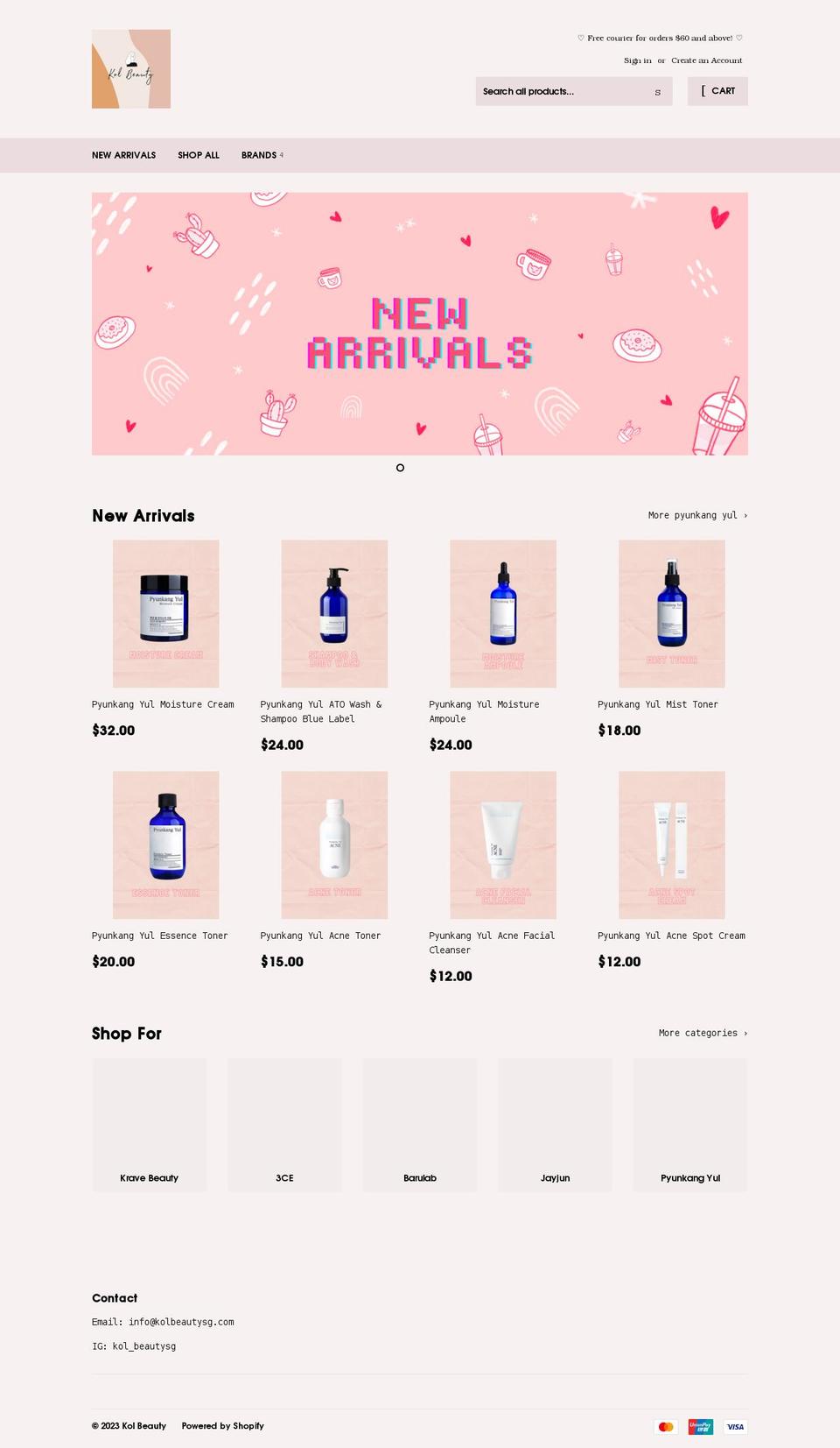 kolbeautysg.com shopify website screenshot