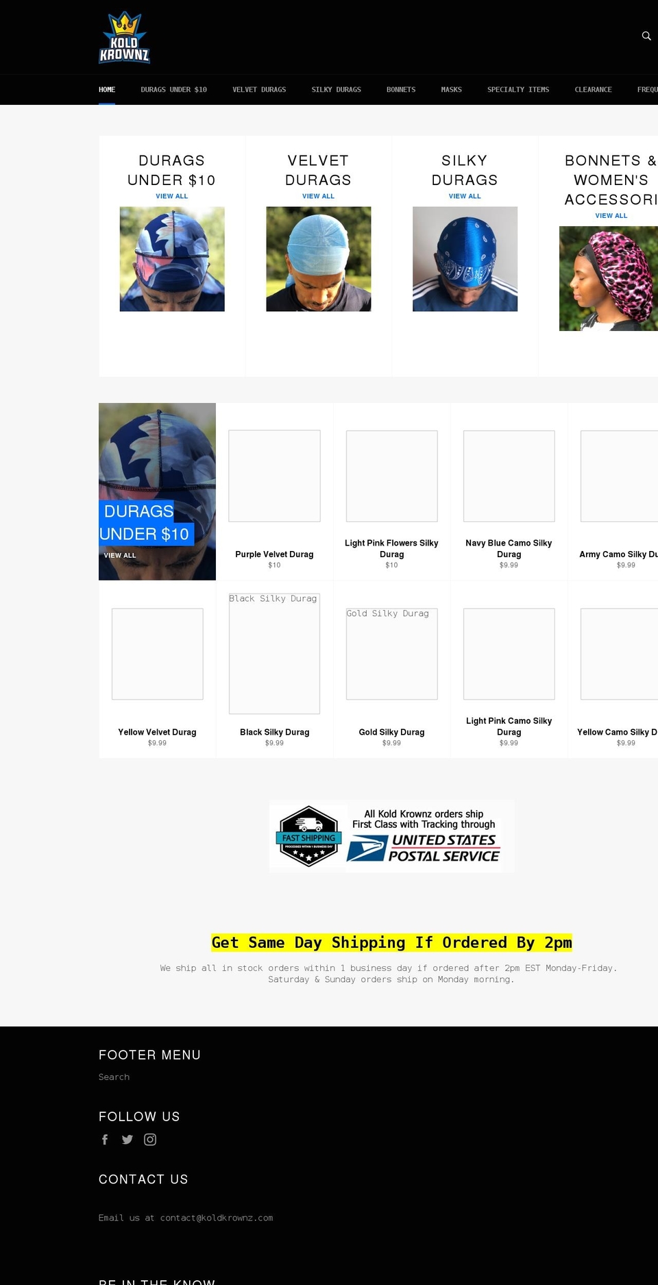 koldkrownz.com shopify website screenshot