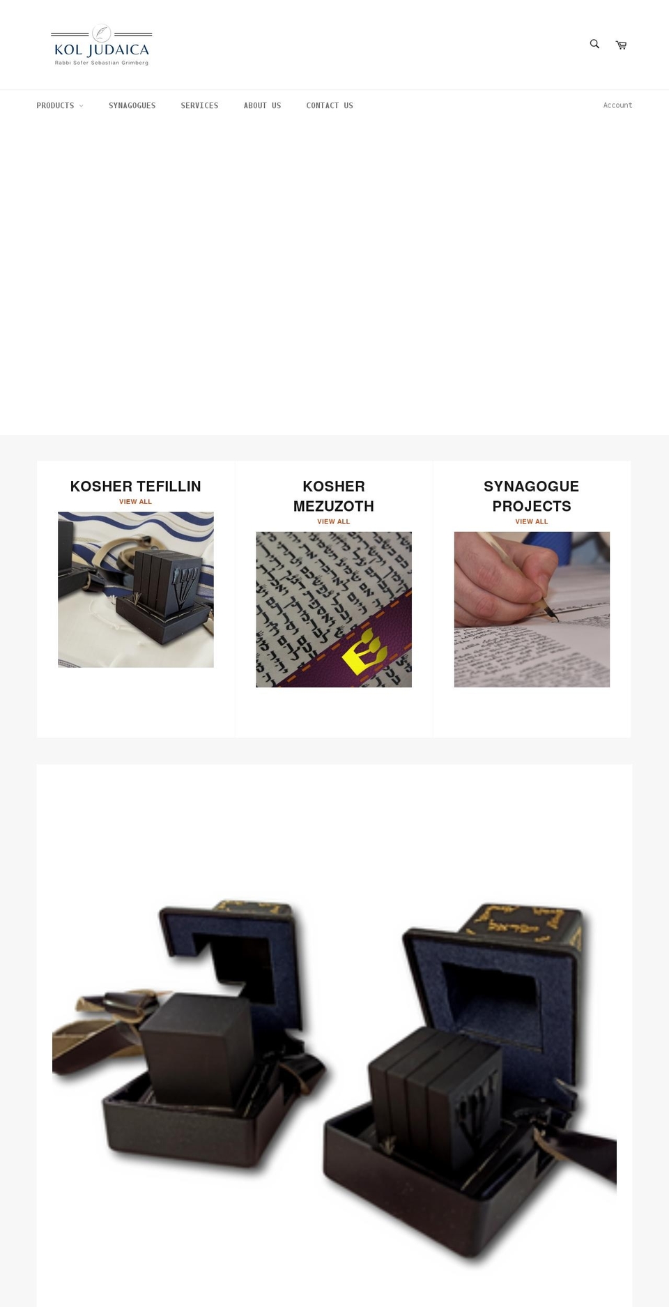 koljudaica.com shopify website screenshot