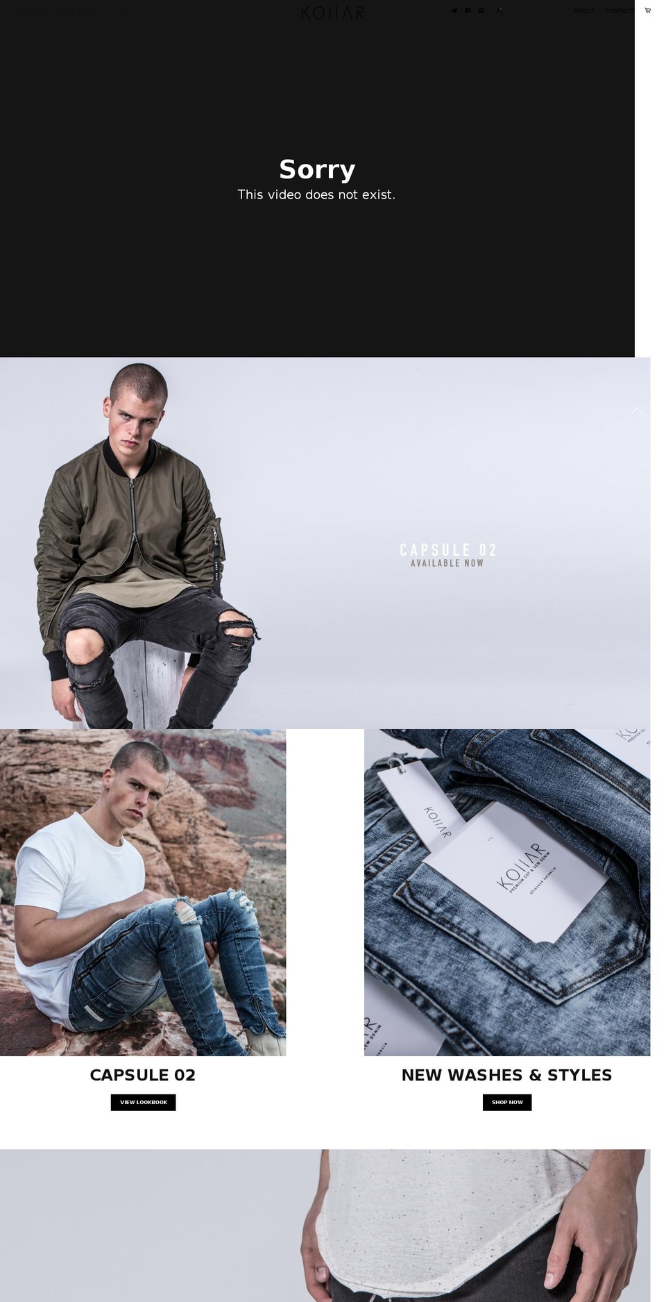 V4 Shopify theme site example kollarclothing.com