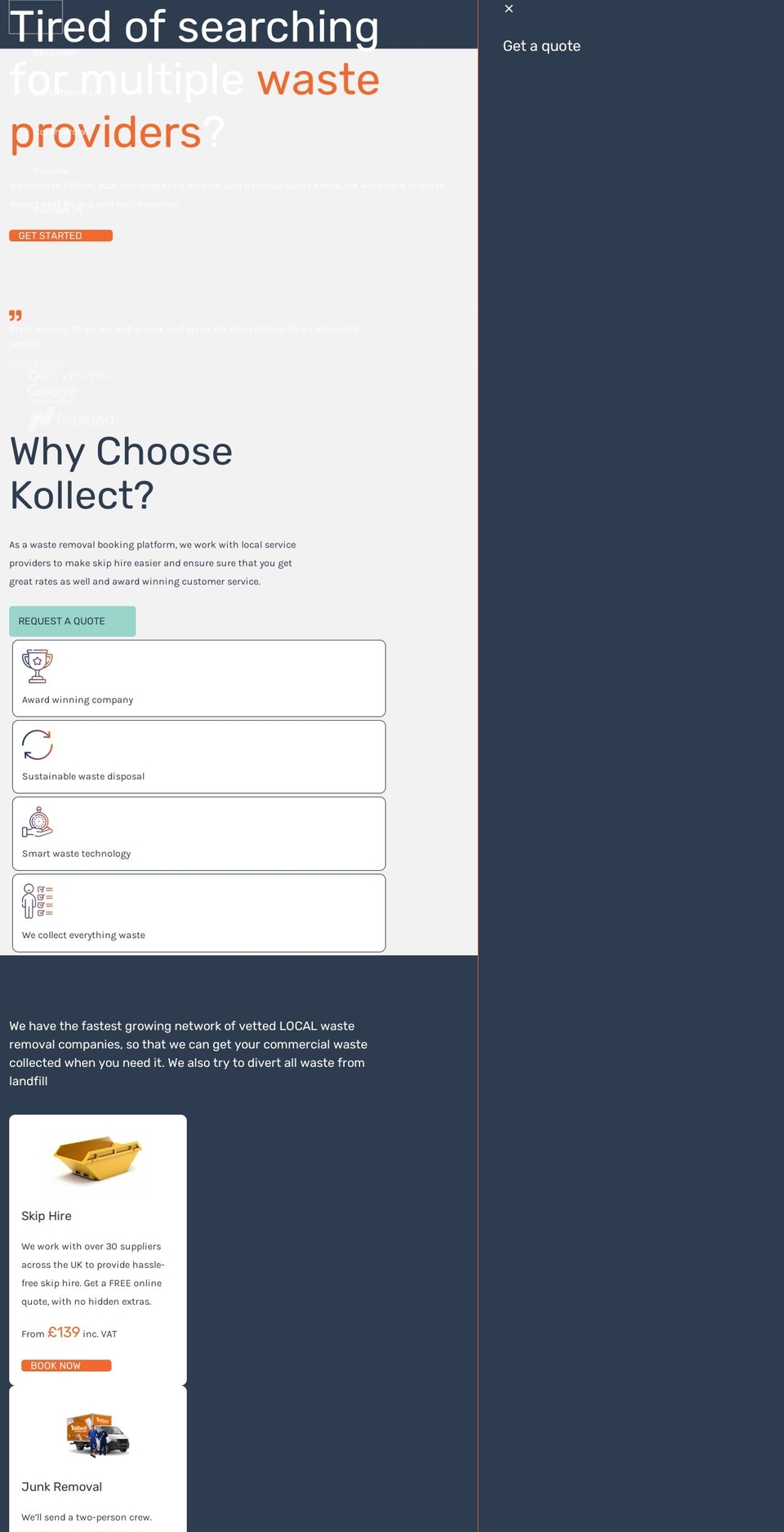 kollect.co.uk shopify website screenshot