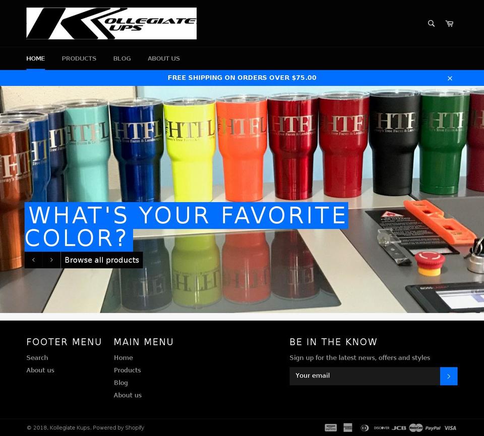 kollegiatekups.net shopify website screenshot