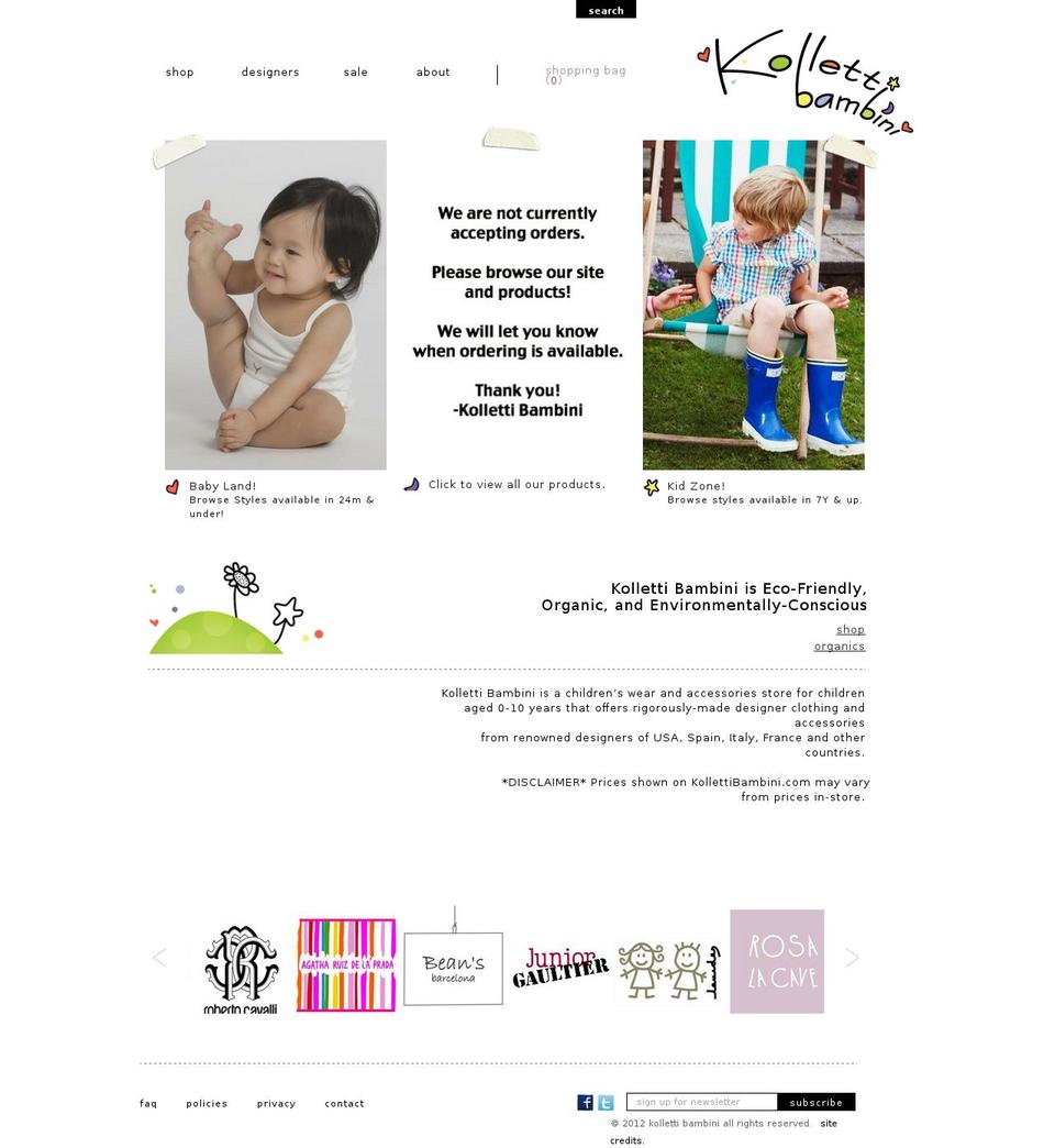 kollettibambini.com shopify website screenshot