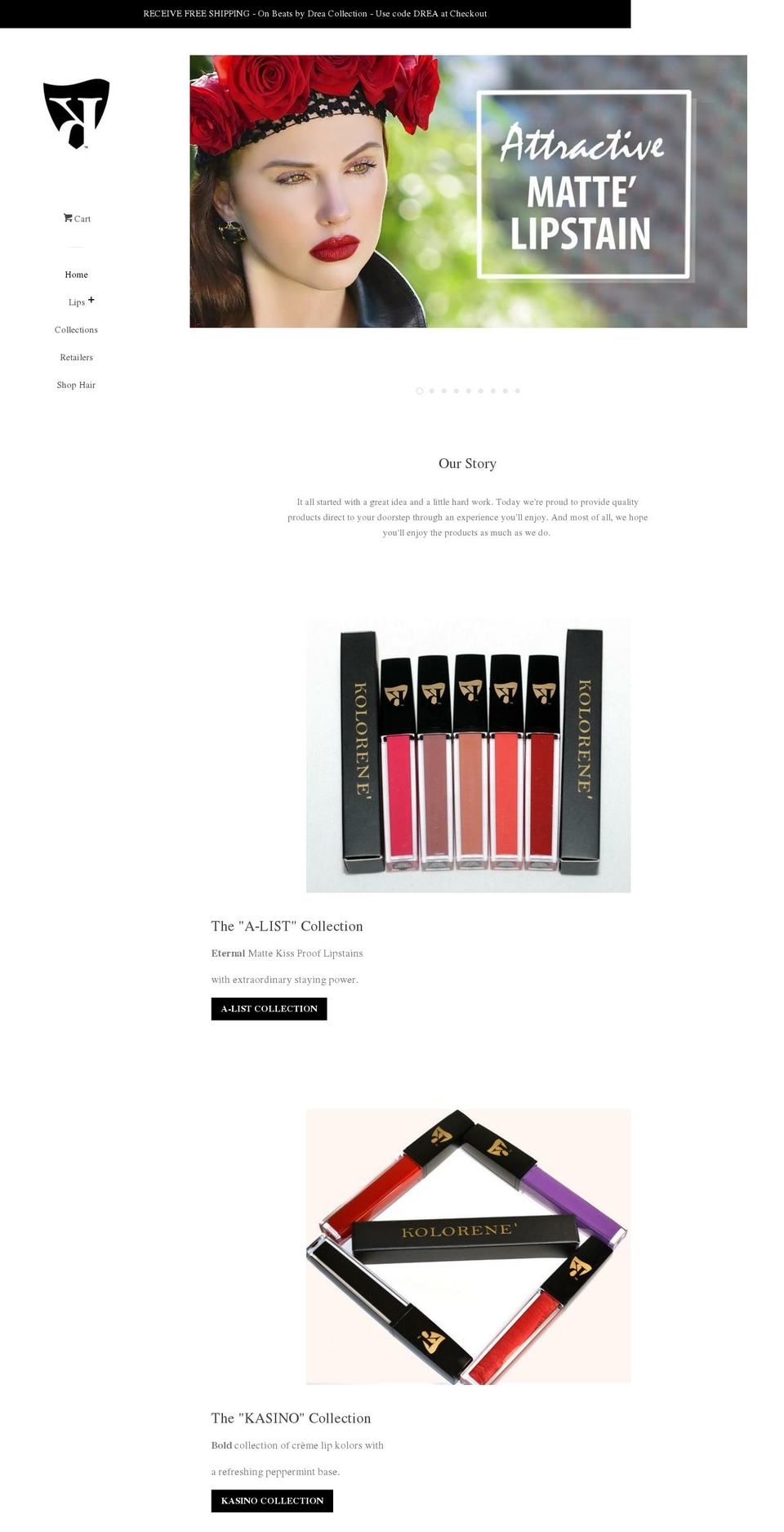 kolorene.com — Shopify storefront screenshot