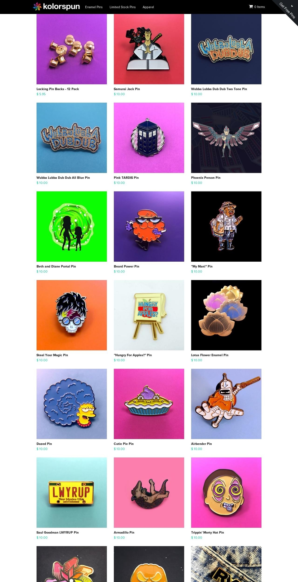 kolorspun.com shopify website screenshot