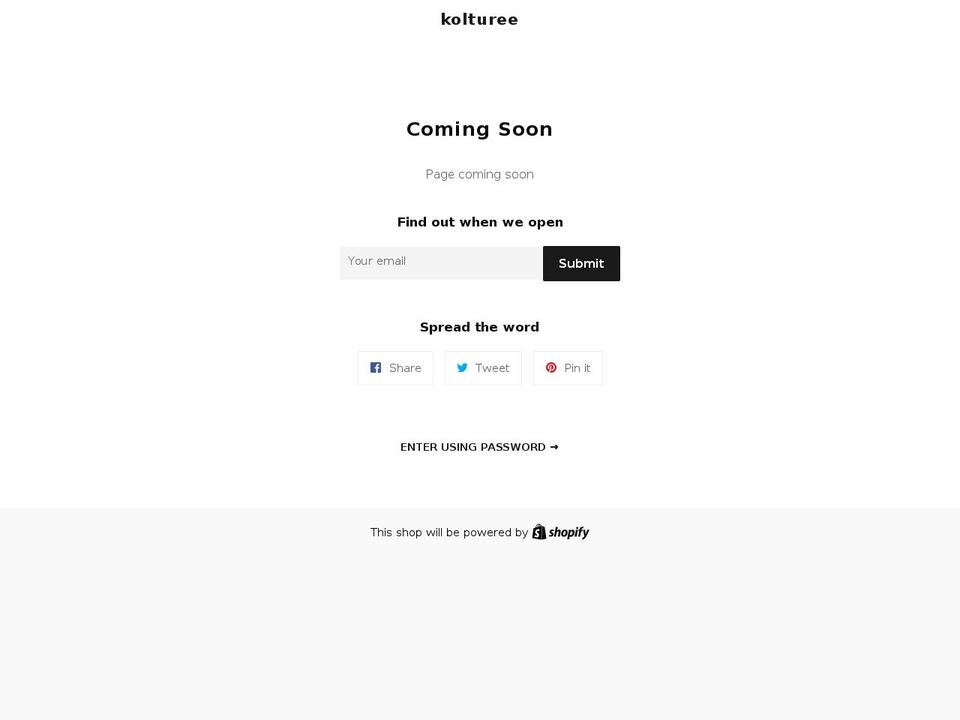 kolturee.com — Shopify storefront screenshot