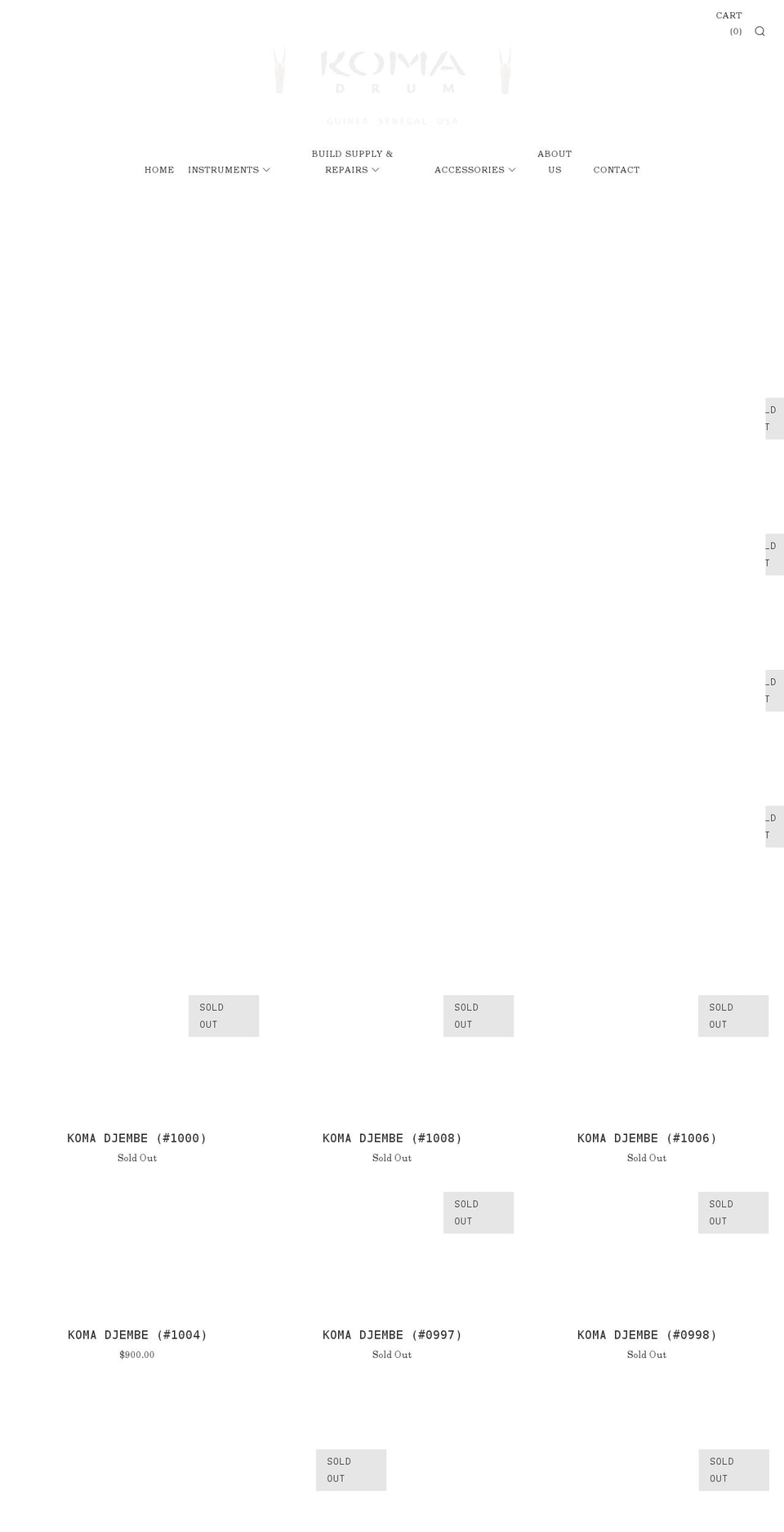 komadrum.com shopify website screenshot