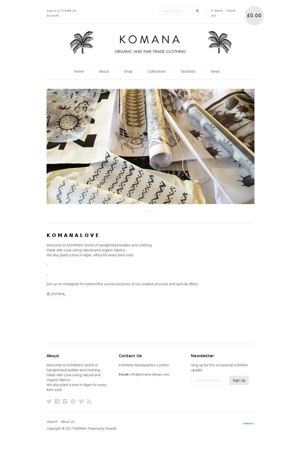 komana-design.com shopify website screenshot