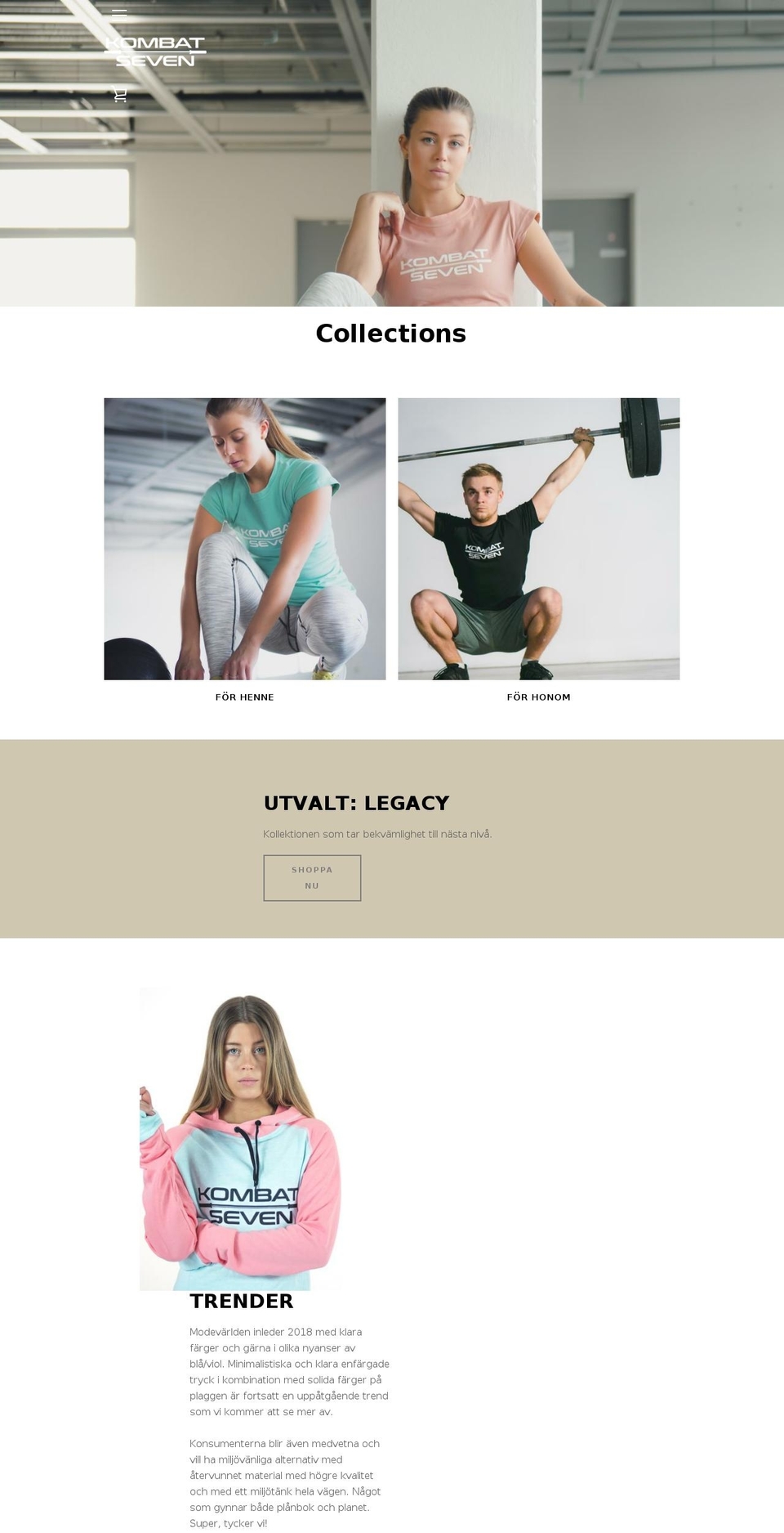 kombatseven.com shopify website screenshot