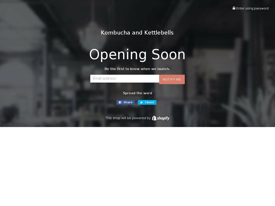 kombuchaandkettlebells.com — Shopify storefront screenshot